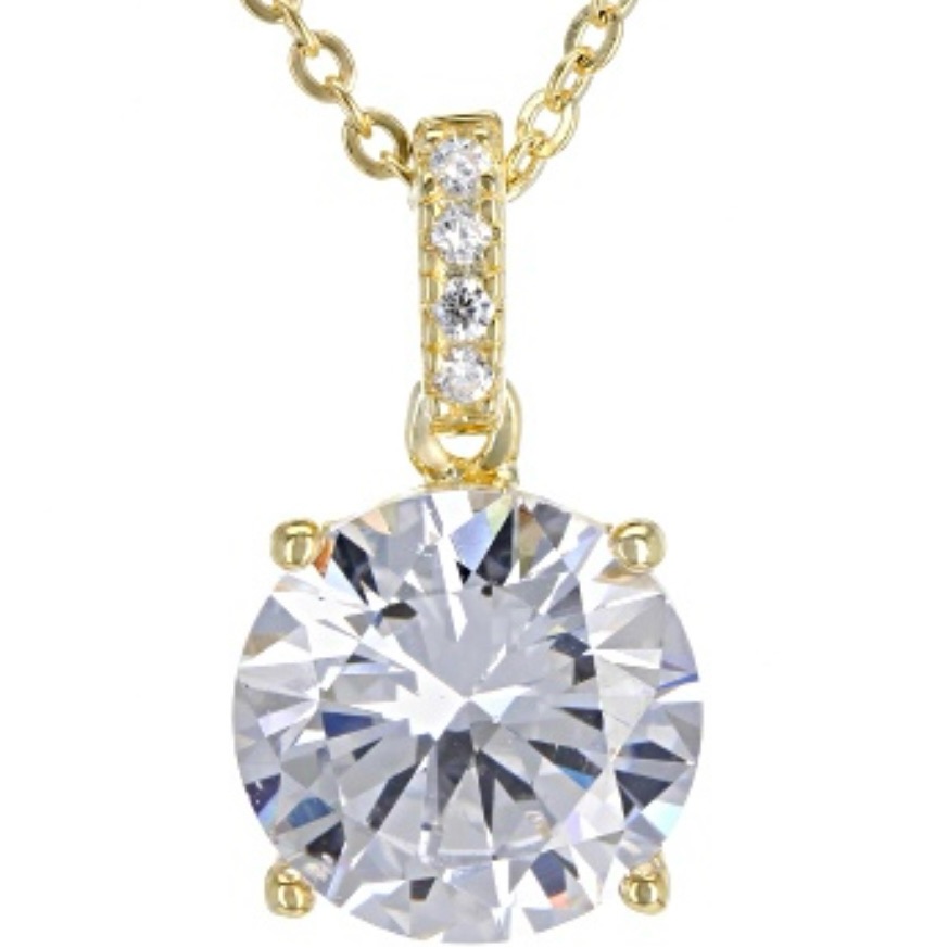 Elegant Gold And Silver Pendant Necklace